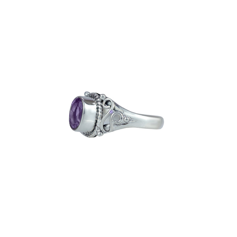 Sterling Silver Amethyst Ring SSR296