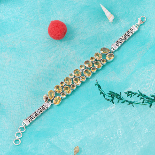 Sterling Silver Citrine Bracelet SSBR121