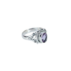 Sterling Silver Amethyst Ring SSR296