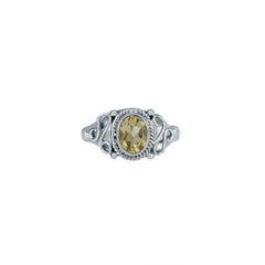 Sterling Silver Citrine Ring SSR296