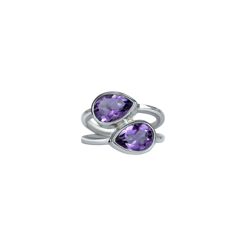 Sterling Silver Amethyst Ring SSR367