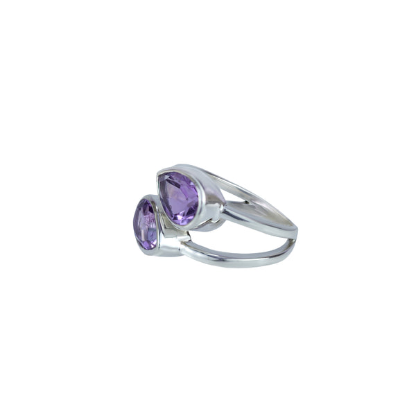 Sterling Silver Amethyst Ring SSR367