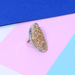 Sterling Silver Citrine Ring SSR345