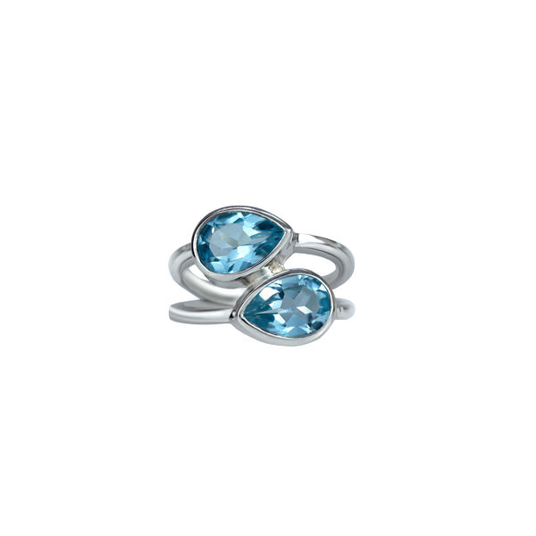 Sterling Silver Blue Topaz Ring SSR367