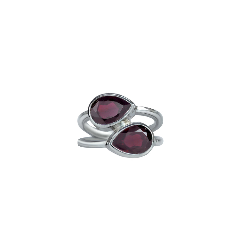 Sterling Silver Garnet Ring SSR367
