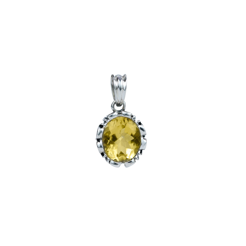Sterling Silver Citrine Pendant SSP207