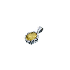 Sterling Silver Citrine Pendant SSP207