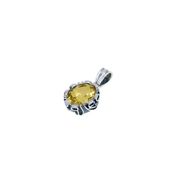 Sterling Silver Citrine Pendant SSP207