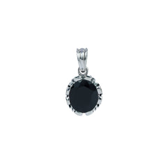 Sterling Silver Black Spinel Pendant SSP207