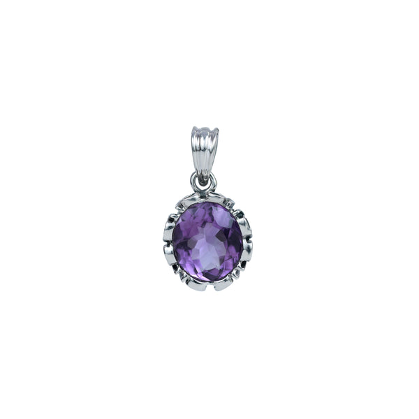 Sterling Silver Amethyst Pendant SSP207