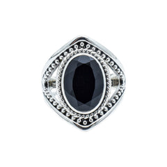 Sterling Silver Black Spinel Ring SSR138
