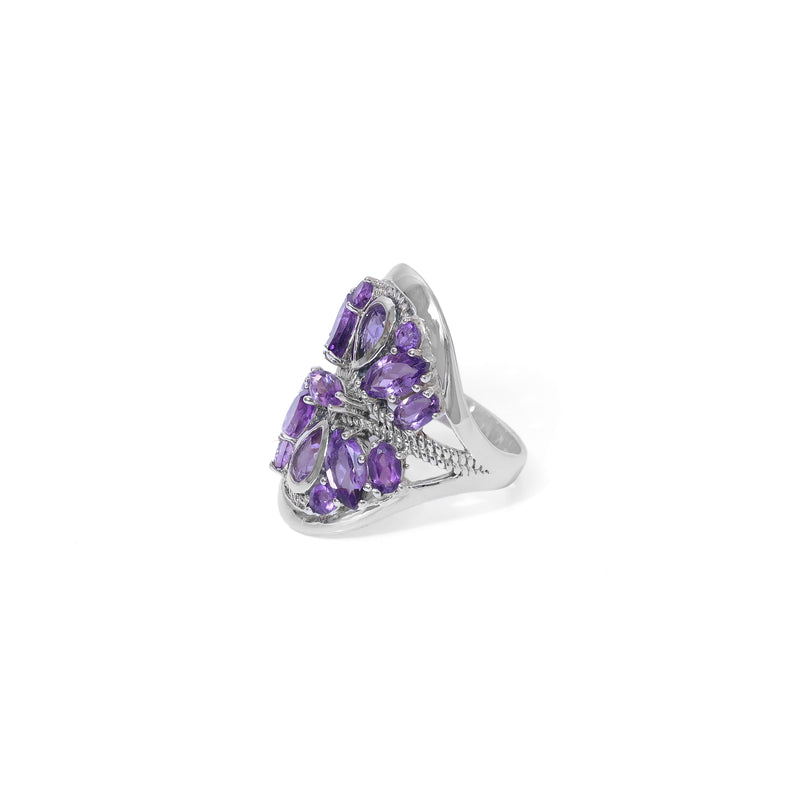 Sterling Silver Amethyst Ring SSR332