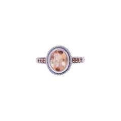 Sterling Silver Citrine Ring SSR430