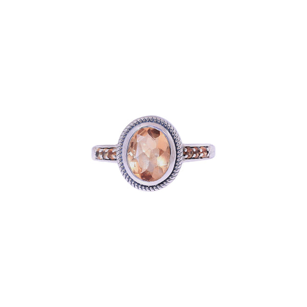 Sterling Silver Citrine Ring SSR430
