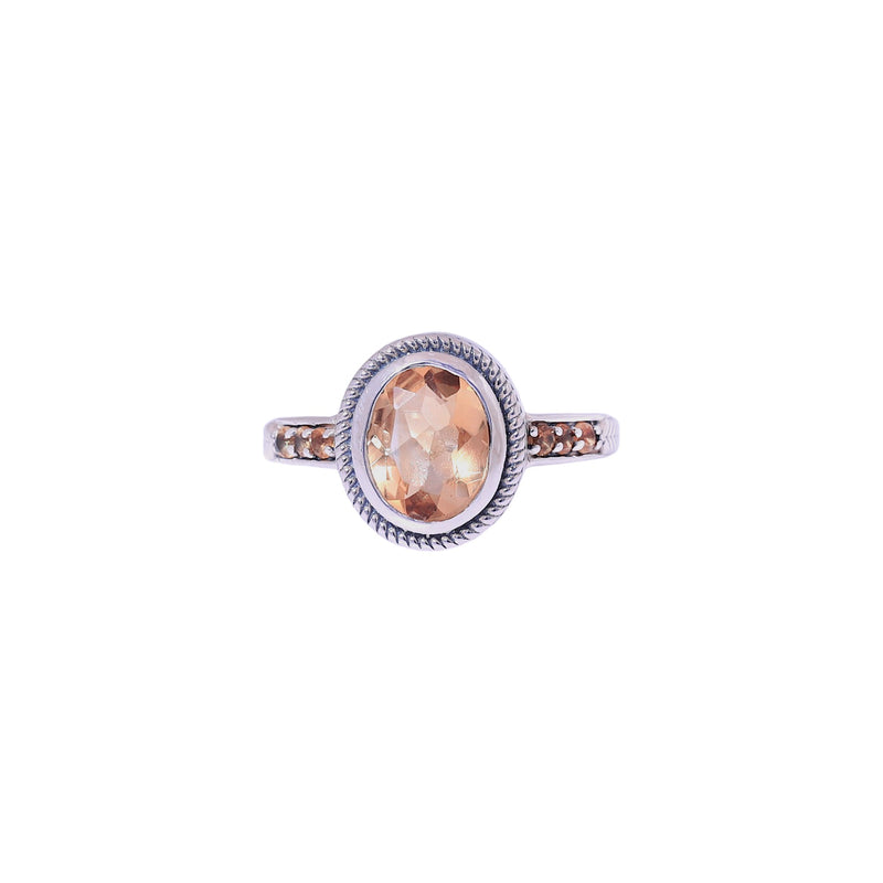 Sterling Silver Citrine Ring SSR430