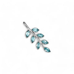 Sterling Silver Blue Topaz Pendant SSP147