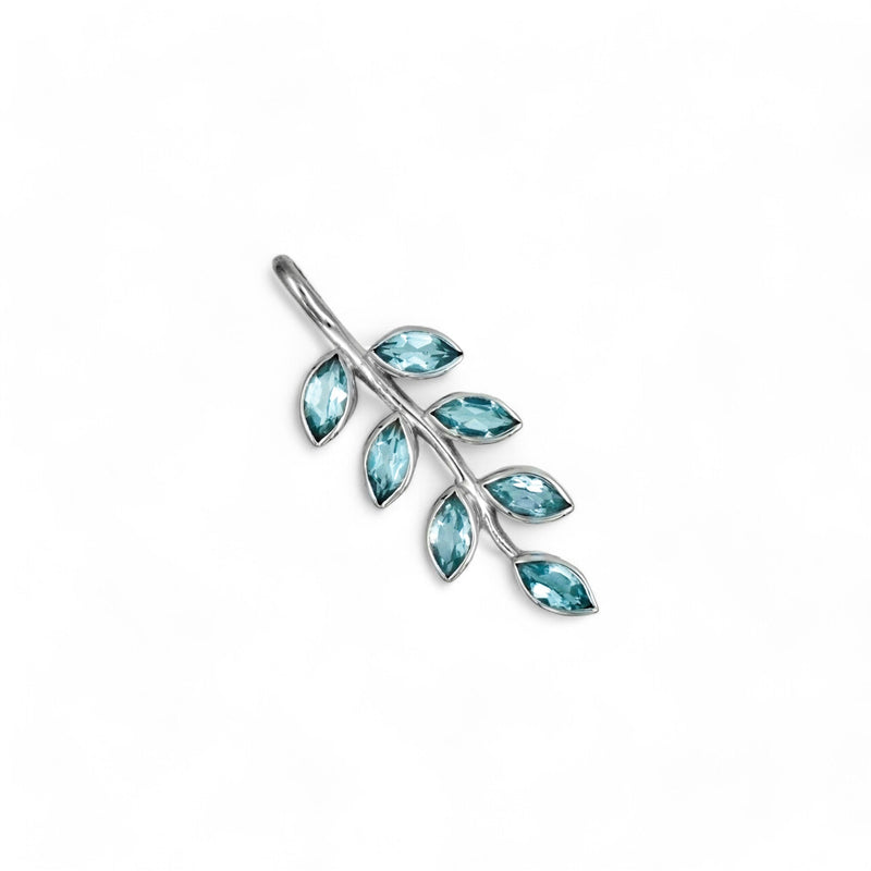 Sterling Silver Blue Topaz Pendant SSP147