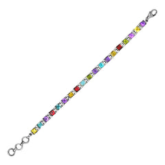 Sterling Silver Multi gemstone Bracelet SSBR27
