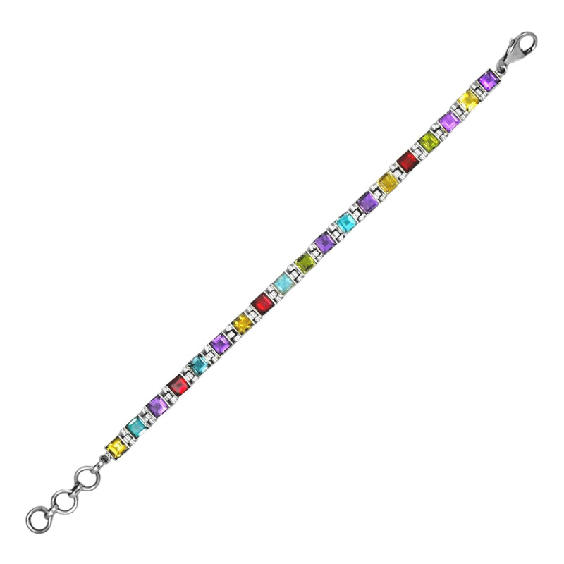 Sterling Silver Multi gemstone Bracelet SSBR27