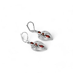 Sterling Silver Garnet Earrings SSER244