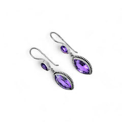 Sterling Silver Amethyst Earrings SSER242