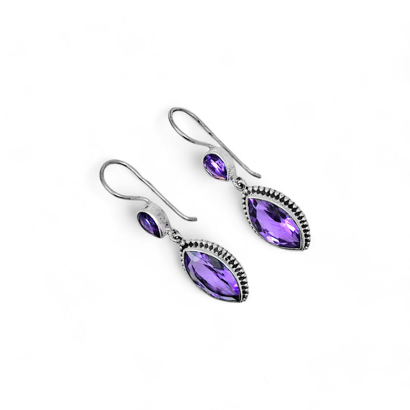 Sterling Silver Amethyst Earrings SSER242