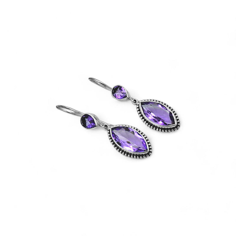 Sterling Silver Amethyst Earrings SSER242