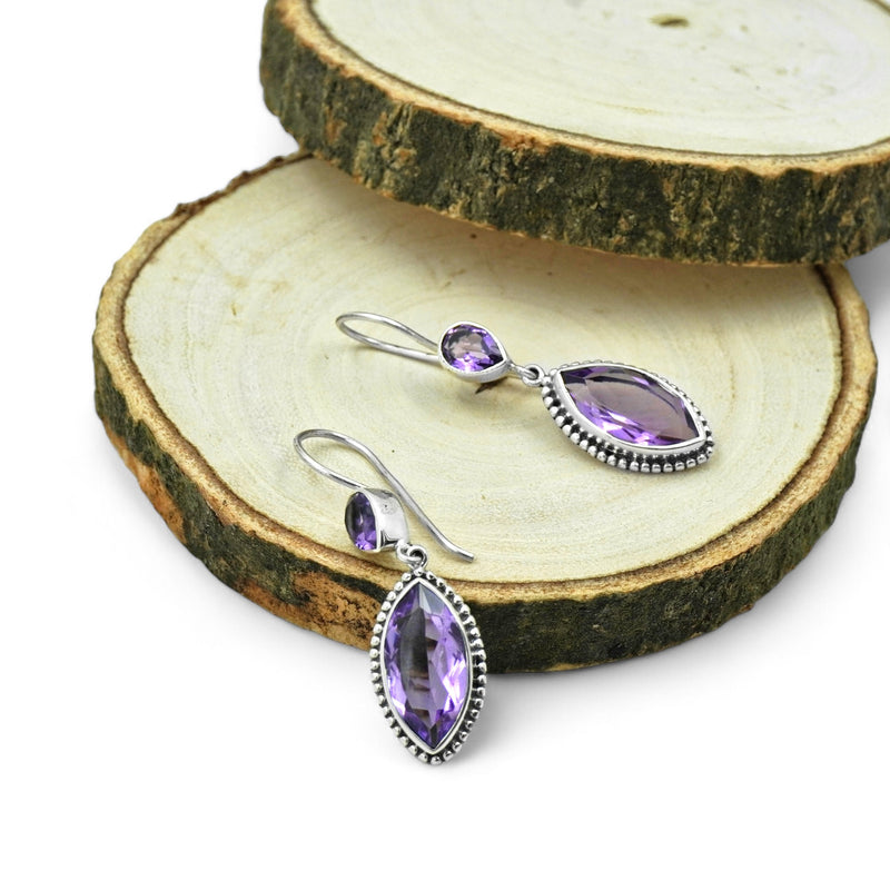 Sterling Silver Amethyst Earrings SSER242