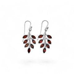 Sterling Silver Garnet Earrings SSER238