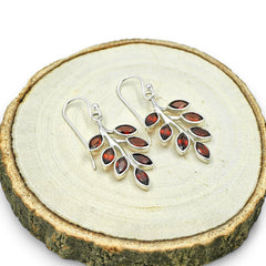 Sterling Silver Garnet Earrings SSER238