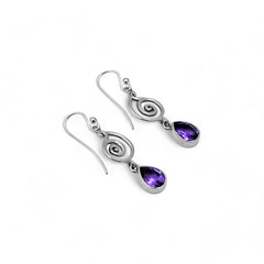 Sterling Silver Amethyst Earrings SSER237