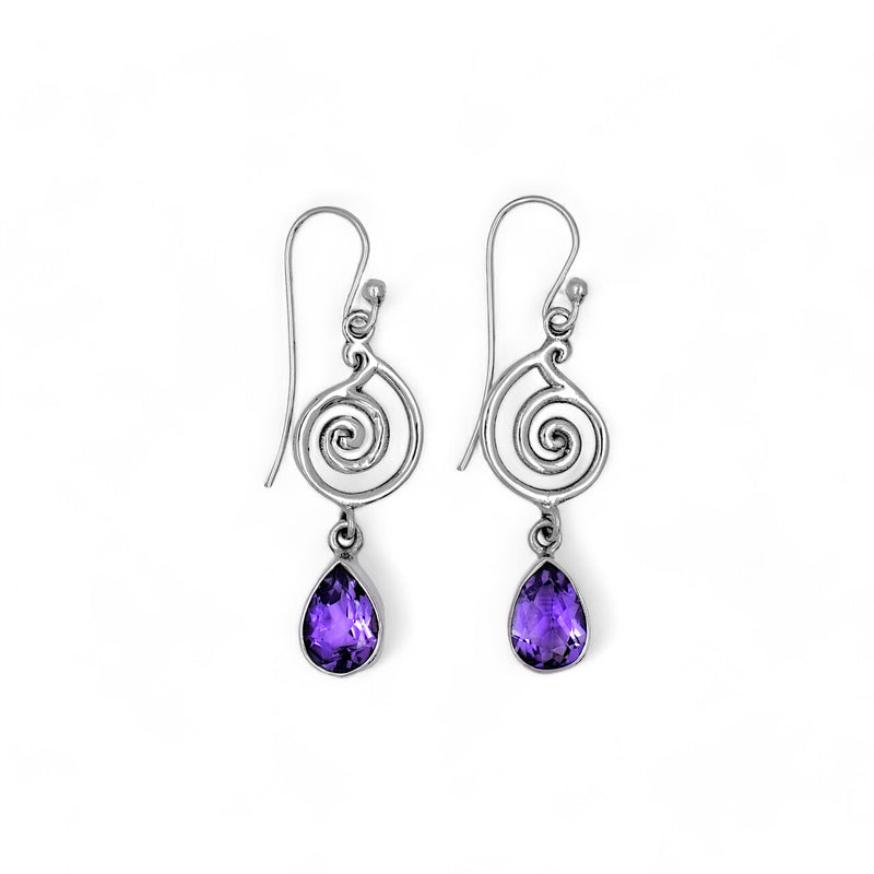 Sterling Silver Amethyst Earrings SSER237