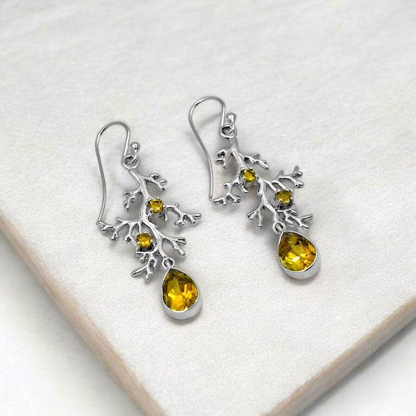 Sterling Silver Citrine Earrings SSER239
