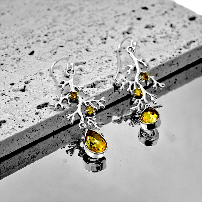 Sterling Silver Citrine Earrings SSER239