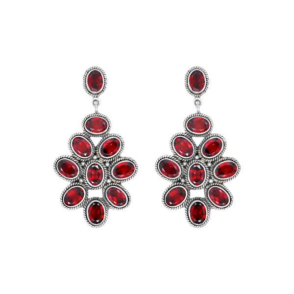 Sterling Silver Garnet Earrings SSER174