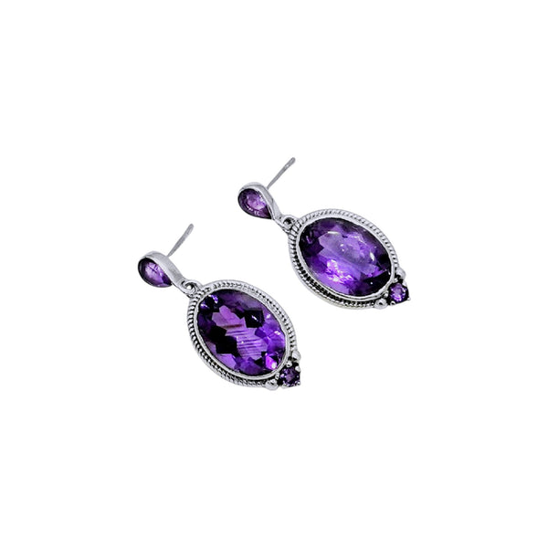Sterling Silver Amethyst Earrings SSER4