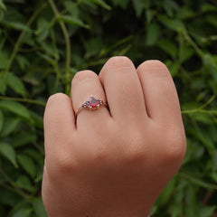 Sterling Silver Garnet Ring SSR182