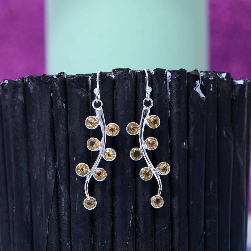 Sterling Silver Citrine Earrings SSER129