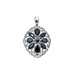 Sterling Silver Black Spinel Pendant SSP73