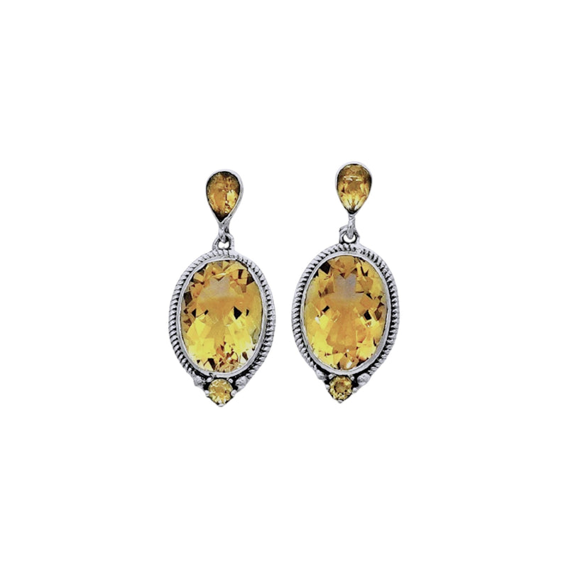 Sterling Silver Citrine Earrings SSER4