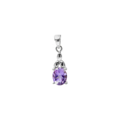 Sterling Silver Amethyst Pendant SSP132