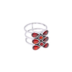 Sterling Silver Garnet Ring SSR283