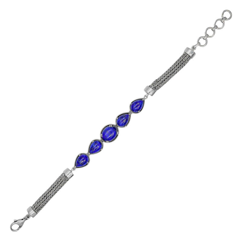 Sterling Silver Lapis Lazuli Bracelet SSBR9