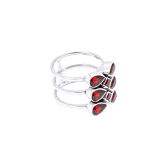 Sterling Silver Garnet Ring SSR283