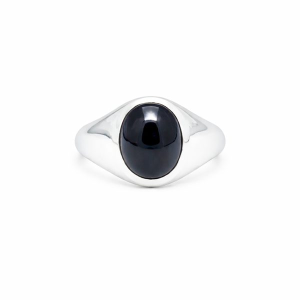 Sterling Silver Black Spinel Ring SSR206