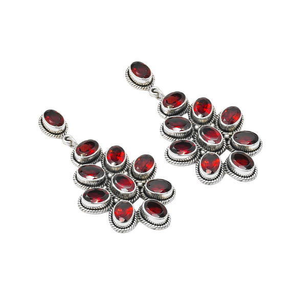 Sterling Silver Garnet Earrings SSER174