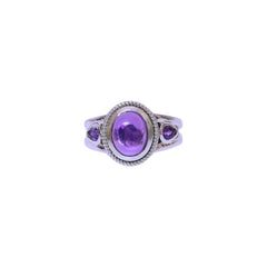 Sterling Silver Amethyst Ring SSR421