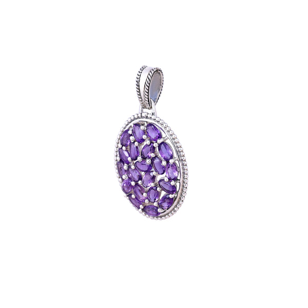 Sterling Silver Amethyst Pendant SSP85