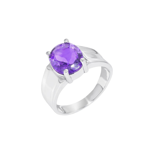 Sterling Silver Amethyst Ring SSR301