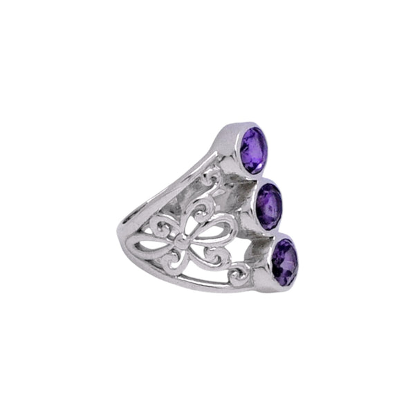 Sterling Silver Amethyst Ring SSR77